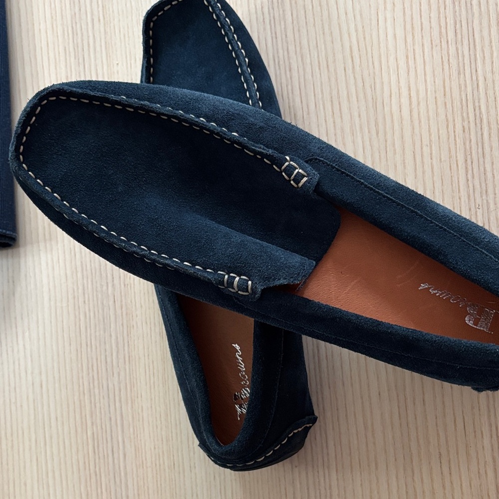 Elegant Navy Suede Loafers for Men - Picture 4 of 4